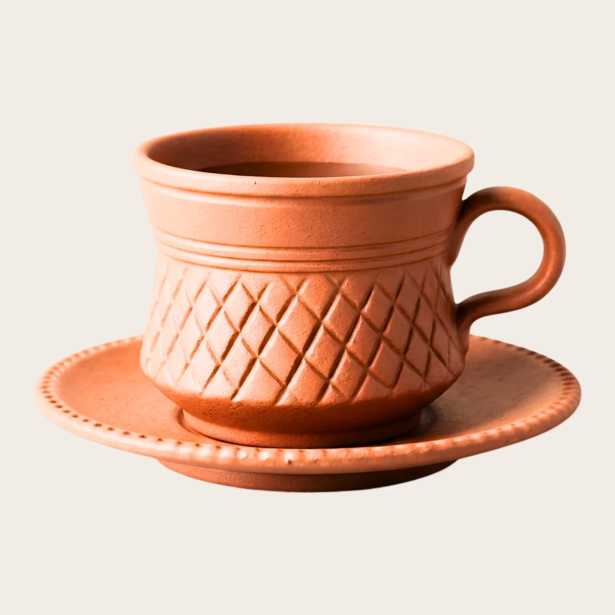 Diamond Lattice Cup & Saucer