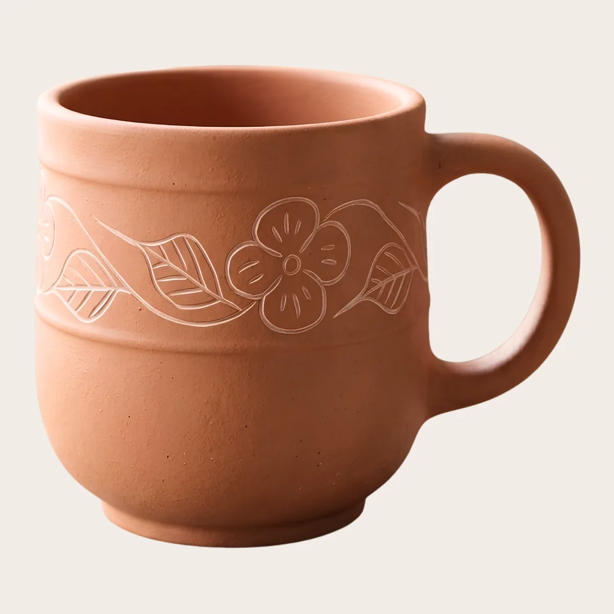 Floral Engraved Mug