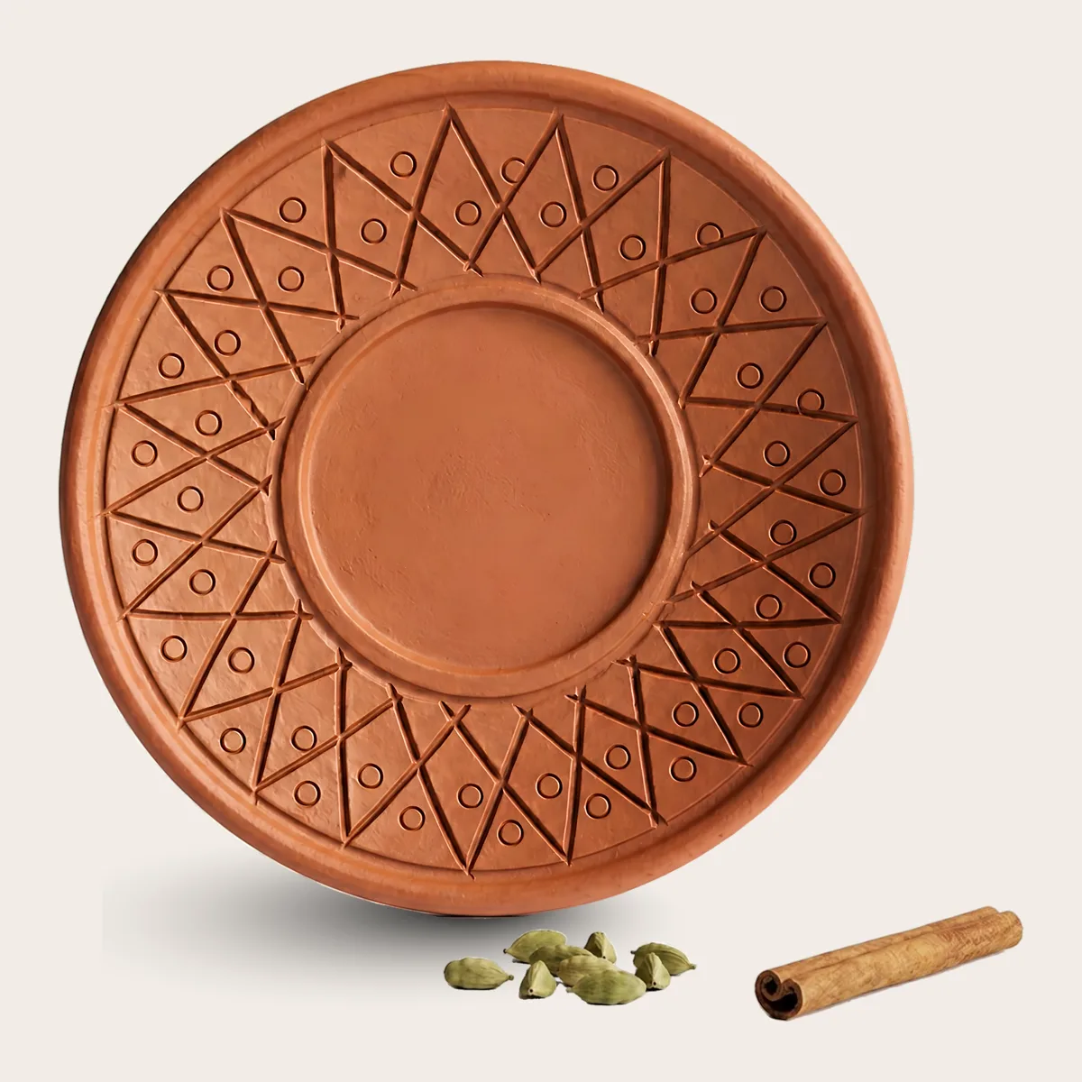 Star Carved Tea Plate