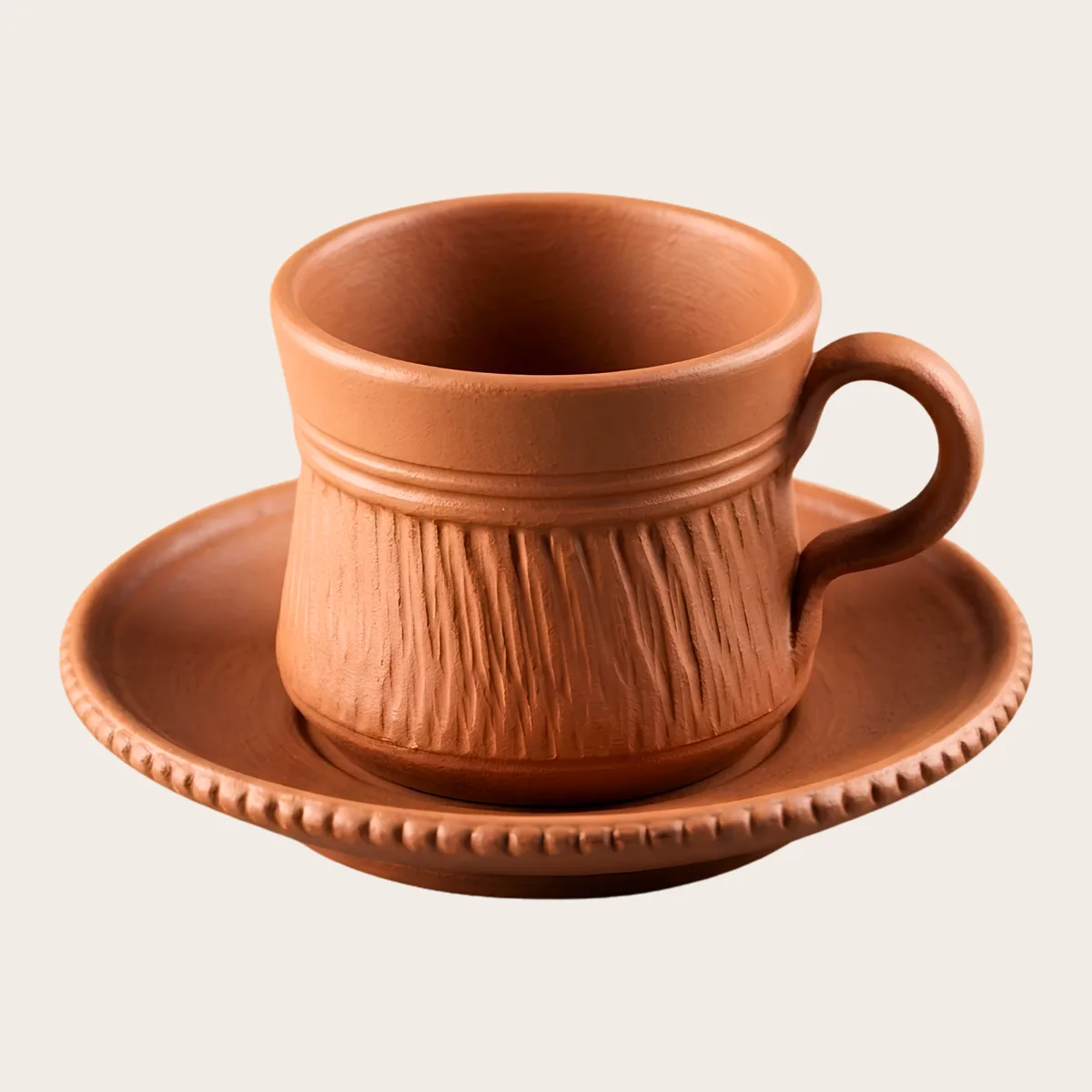 Textured Cup & Saucer
